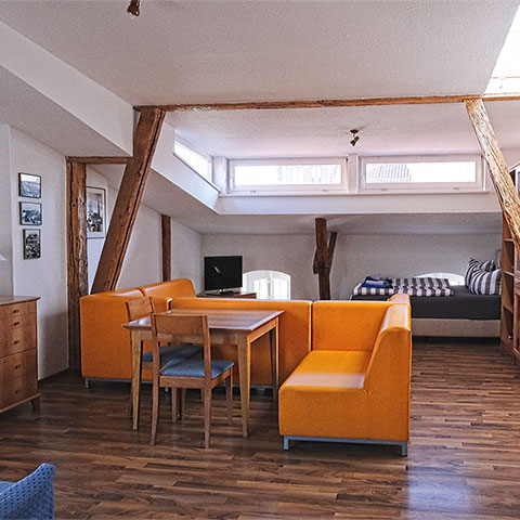 Hiddensee Loft — Badezimmer mit Regendusche